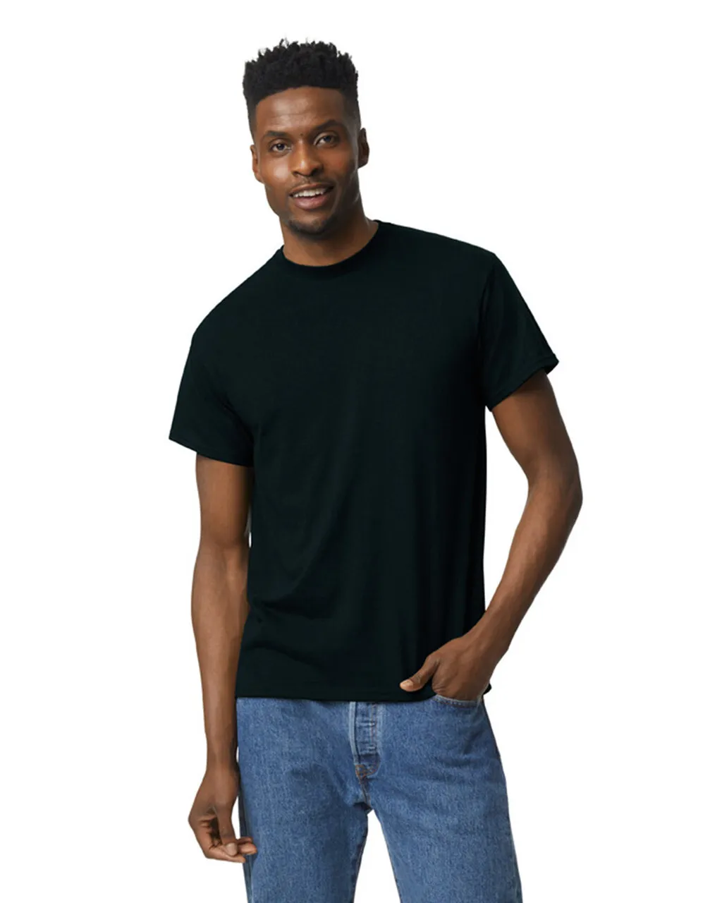 Black Round Neck Tee