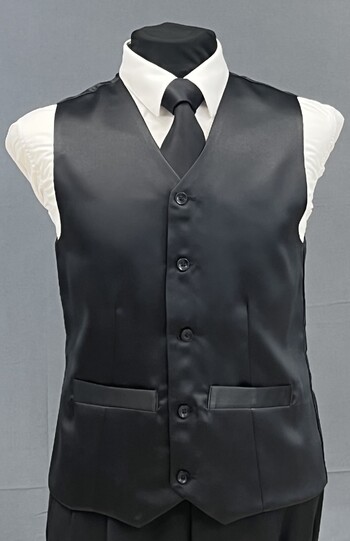 Black Solid Vest