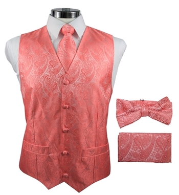 Coral Paisely Vest