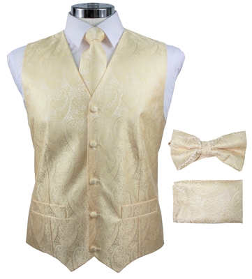 Cream Paisely Vest