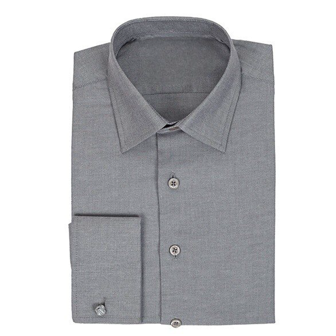 French Cuff Grey Shirt