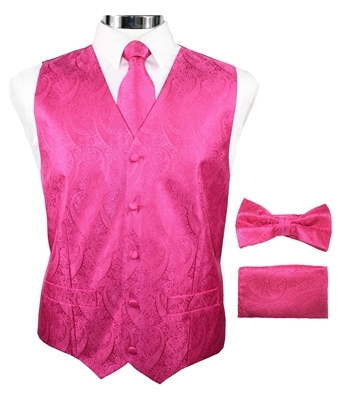 Fuschia Paisely Vest