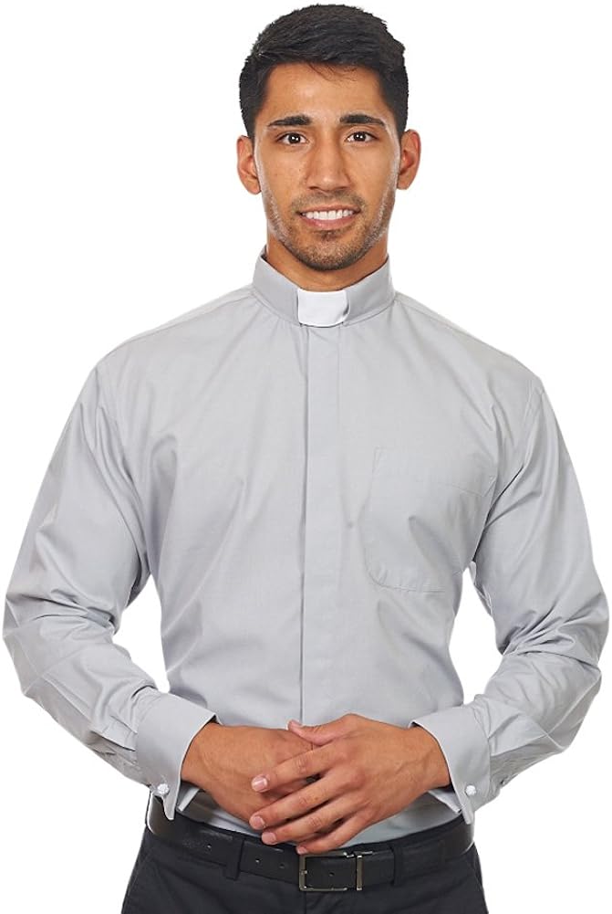 Grey Tab Collar Shirt