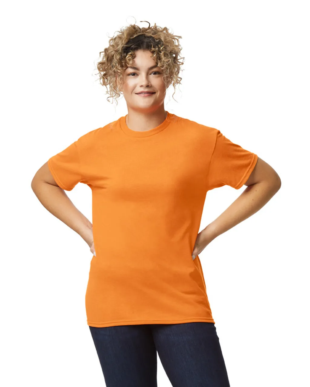 Light Orange Round Neck Tee