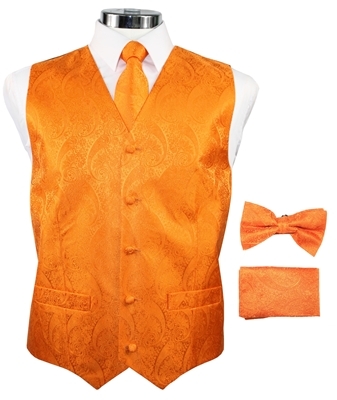 Orange Paisely Vest