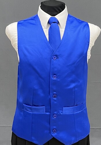 Royal Blue Solid Vest