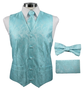 Teal Paisely Vest