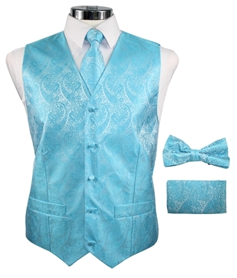 Turqouise Paisely Vest
