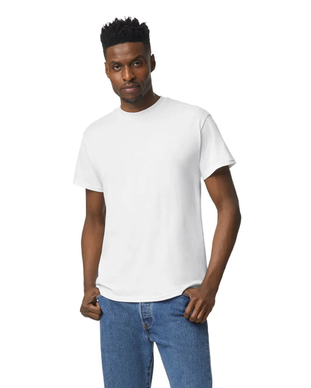 White Round Neck Tee