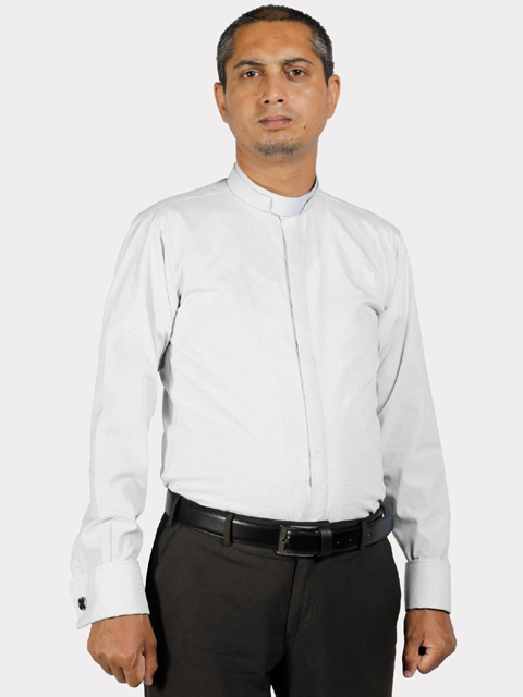 White Roman Clergy Shirt