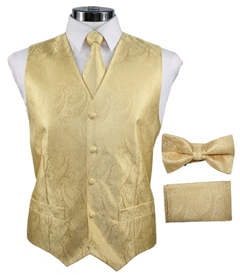 Yellow Paisely Vest